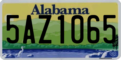 AL license plate 5AZ1065