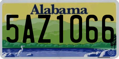 AL license plate 5AZ1066