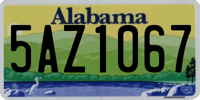 AL license plate 5AZ1067