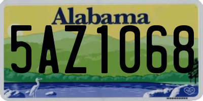 AL license plate 5AZ1068