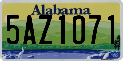 AL license plate 5AZ1071