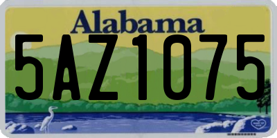 AL license plate 5AZ1075