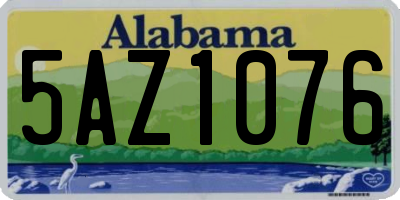 AL license plate 5AZ1076