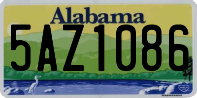 AL license plate 5AZ1086