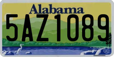 AL license plate 5AZ1089