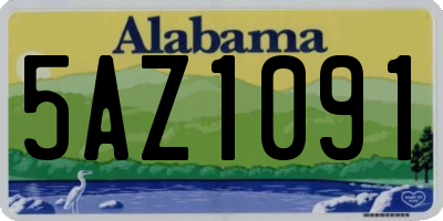 AL license plate 5AZ1091