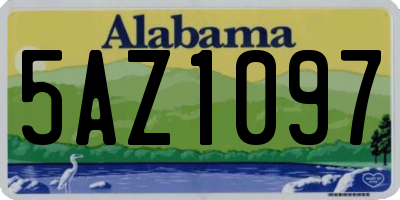 AL license plate 5AZ1097