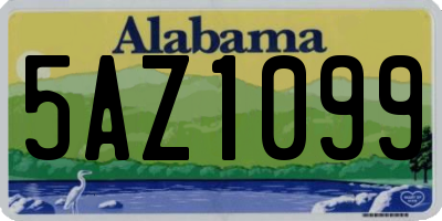 AL license plate 5AZ1099