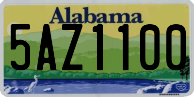AL license plate 5AZ1100