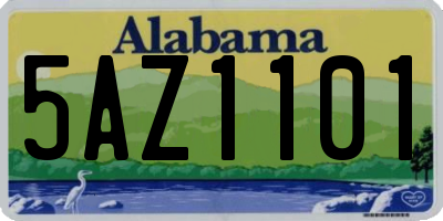 AL license plate 5AZ1101