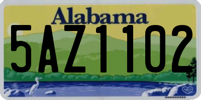 AL license plate 5AZ1102
