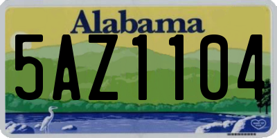 AL license plate 5AZ1104