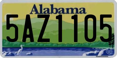 AL license plate 5AZ1105