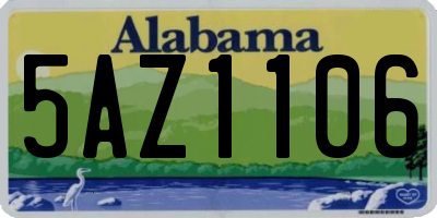 AL license plate 5AZ1106