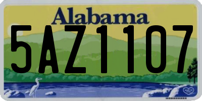 AL license plate 5AZ1107