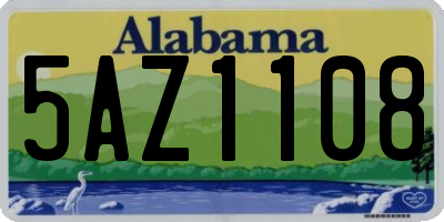 AL license plate 5AZ1108