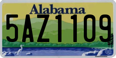 AL license plate 5AZ1109