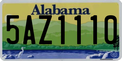 AL license plate 5AZ1110