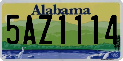 AL license plate 5AZ1114