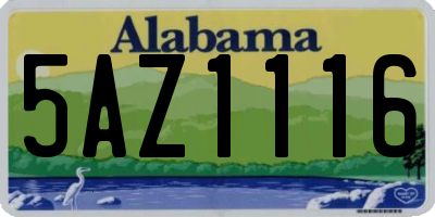 AL license plate 5AZ1116