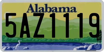 AL license plate 5AZ1119