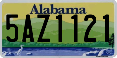 AL license plate 5AZ1121