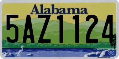 AL license plate 5AZ1124