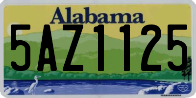 AL license plate 5AZ1125