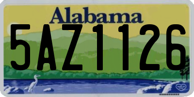 AL license plate 5AZ1126