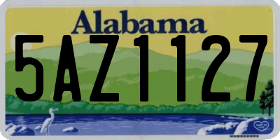 AL license plate 5AZ1127
