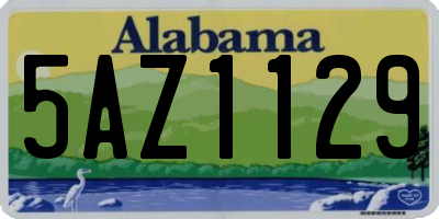 AL license plate 5AZ1129