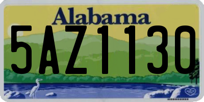 AL license plate 5AZ1130