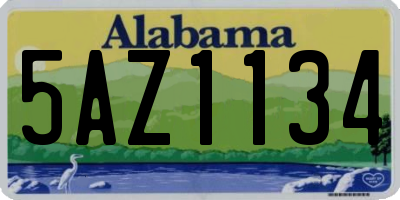AL license plate 5AZ1134
