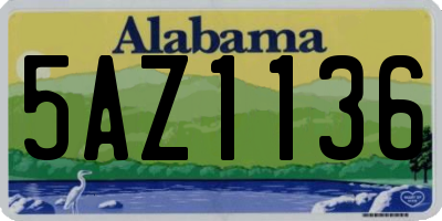 AL license plate 5AZ1136