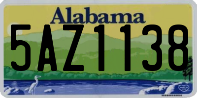 AL license plate 5AZ1138