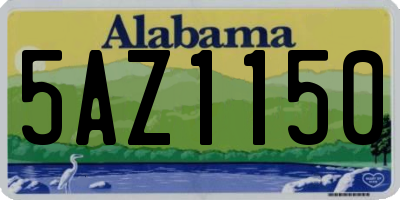 AL license plate 5AZ1150