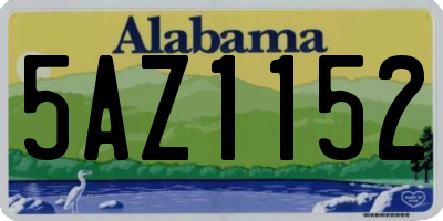 AL license plate 5AZ1152
