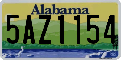 AL license plate 5AZ1154