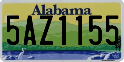 AL license plate 5AZ1155