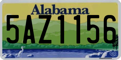 AL license plate 5AZ1156