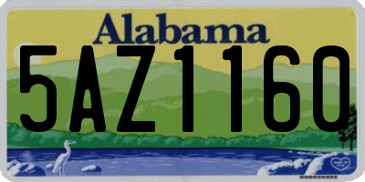 AL license plate 5AZ1160