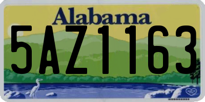 AL license plate 5AZ1163