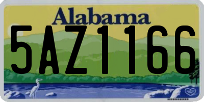AL license plate 5AZ1166