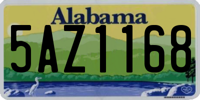 AL license plate 5AZ1168
