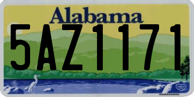 AL license plate 5AZ1171