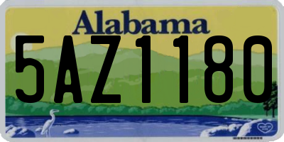 AL license plate 5AZ1180