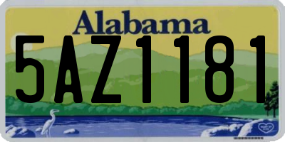 AL license plate 5AZ1181