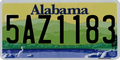 AL license plate 5AZ1183
