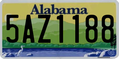 AL license plate 5AZ1188