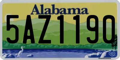 AL license plate 5AZ1190